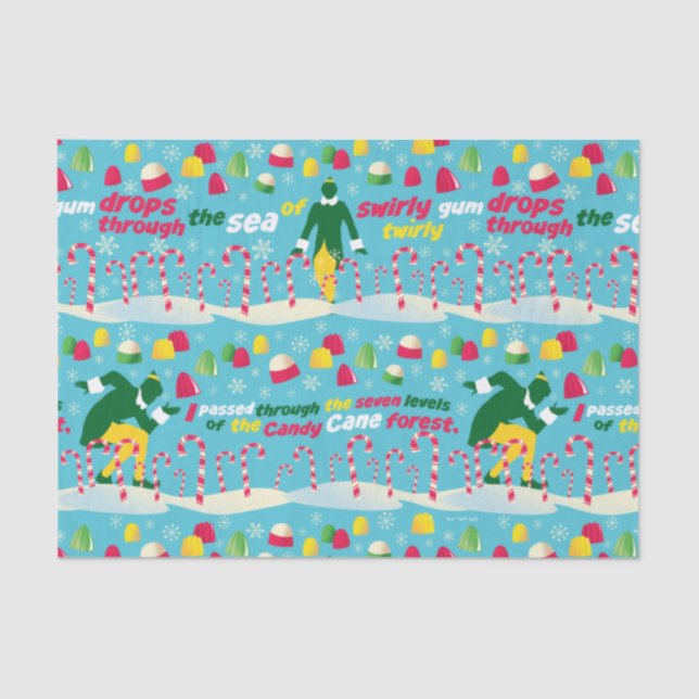 Papier Mousseline Buddy le Motif Elf Candy (Recto)