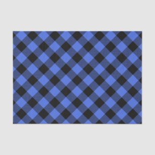 Papier Mousseline Buffalo Check Blue & Black Lumberjack Plaid Decor