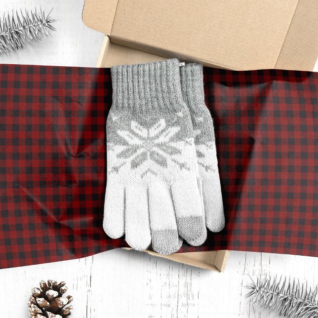 Papier Mousseline Buffalo Plaid Red et Black Christmas (Créateur téléchargé)