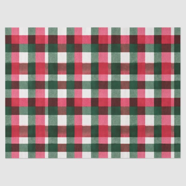 Papier Mousseline Buffle coloré Plaid Noël (Recto)