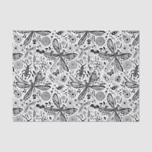 Papier Mousseline Bugs de Doodle sur bleu foncé