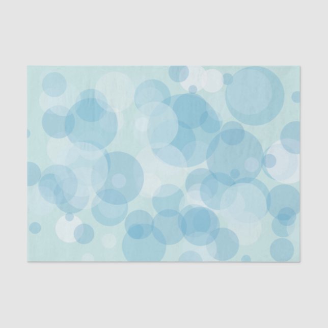 Papier Mousseline Bulles bleues (Recto)
