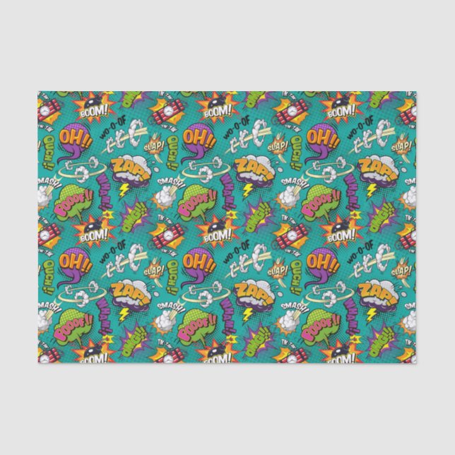 Papier Mousseline Bulles de bande dessinée (Recto)