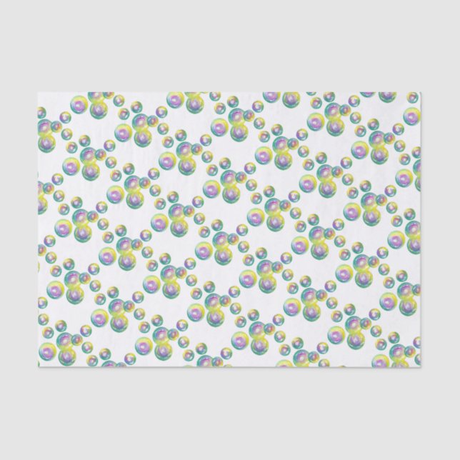 Papier Mousseline Bulles de savon arc-en-ciel Iridescentes (Recto)