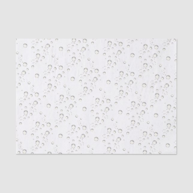 Papier Mousseline Bulles d'or en blanc (Recto)