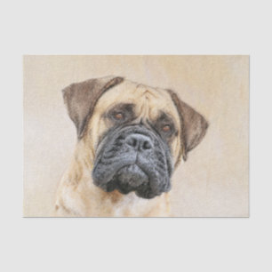 Papier Mousseline Bullmastiff Peinture - Joli chien d'origine art