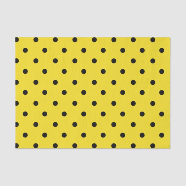 Papier Mousseline Bumblebee Black Spots Jaune mignonne Bumble Bee (Recto)