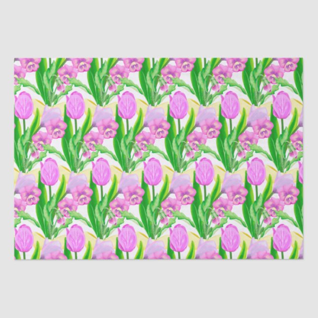 Papier Mousseline Bunch of Spring Flowers (Recto)