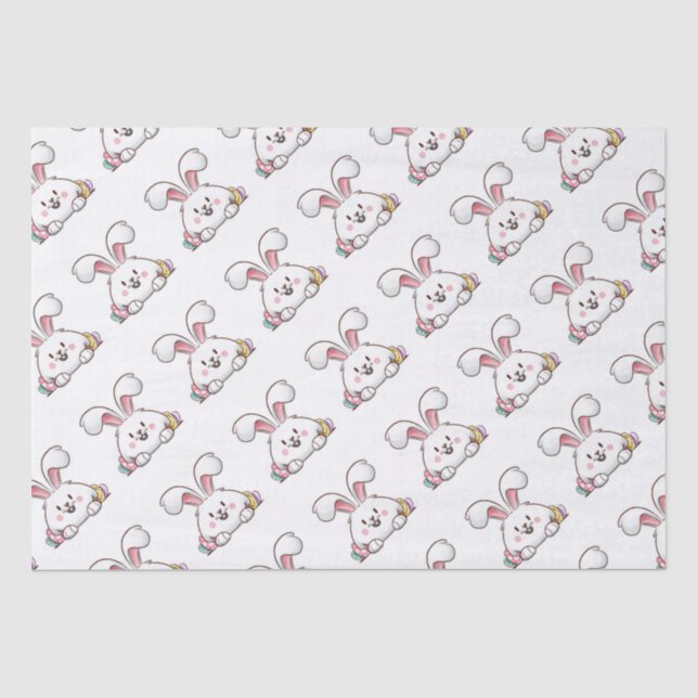 Papier Mousseline Bunny Bliss (Recto)