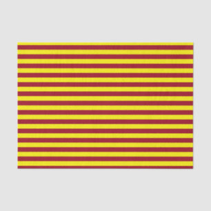 Papier Mousseline Burgundy et Yellow Stripes