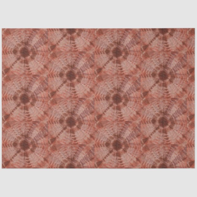 Papier Mousseline Burgundy Tie Dye Style Motif traditionnel (Recto)