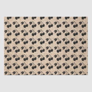 Papier Mousseline Burlap et cerises