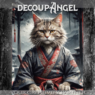 Papier Mousseline Bushido Feline Spirit - Découpage -