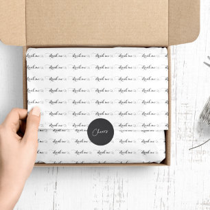 Papier Mousseline Buvez-moi Élégant Script papier de tissu