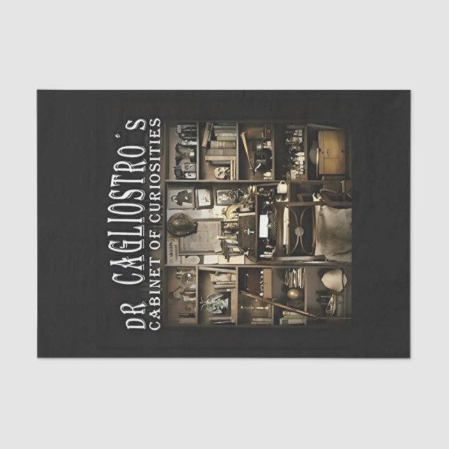 Papier Mousseline Cabinet de curiosités du Dr Cagliostro (Recto)