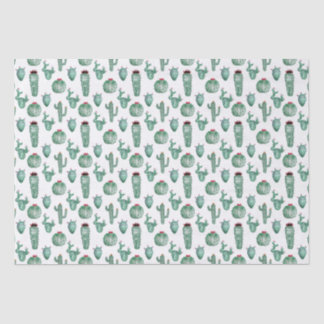 Papier Mousseline Cactus Design Tissu Papier, Aquarelle