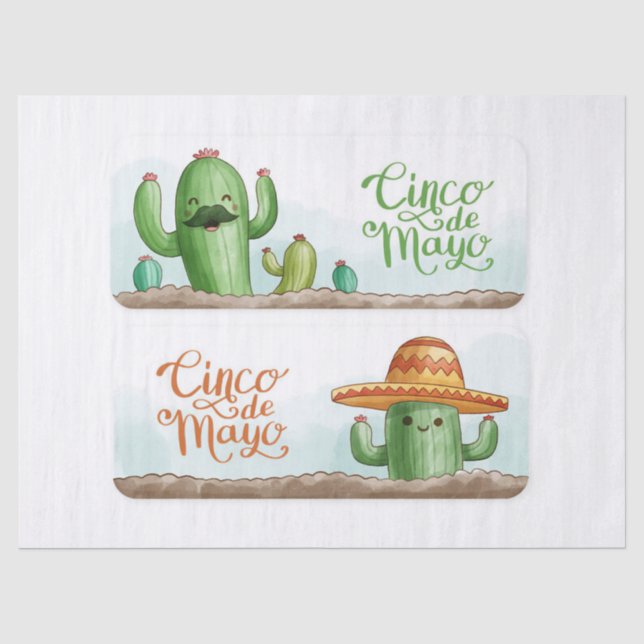 Papier Mousseline Cactus Mayo (Recto)