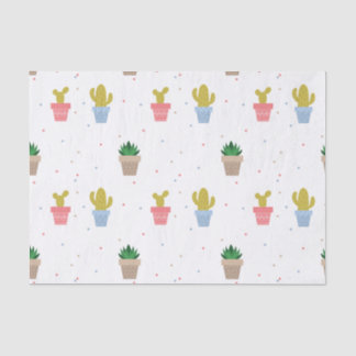 Papier Mousseline Cactus mignon
