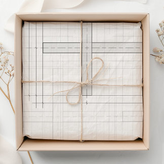 Papier Mousseline Cadeau Croix moderne