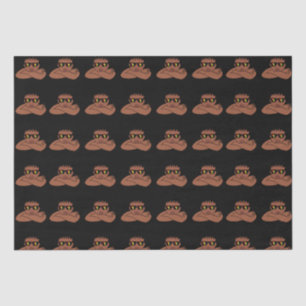 Papier Mousseline Cadeau d'anniversaire de garçon noir melanin garço