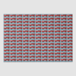 Papier Mousseline Cadeau de camion feu rouge