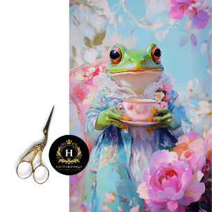 Papier Mousseline Cadeau de fête des mères : grenouille élégante pou