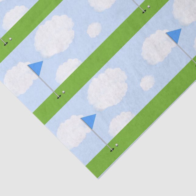 Papier Mousseline Cadeau de golf (Détail)