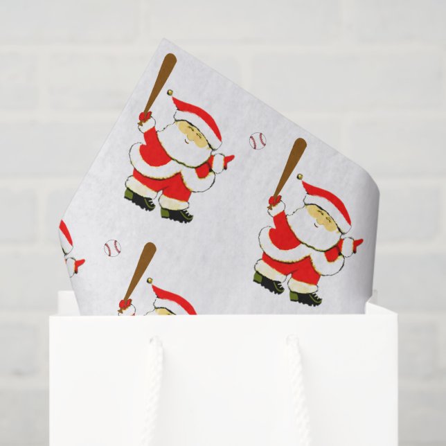 Papier Mousseline Cadeau de Noël de baseball (Sac cadeau)