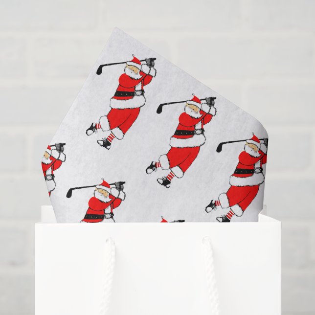 Papier Mousseline Cadeau de Noël de golf (Sac cadeau)
