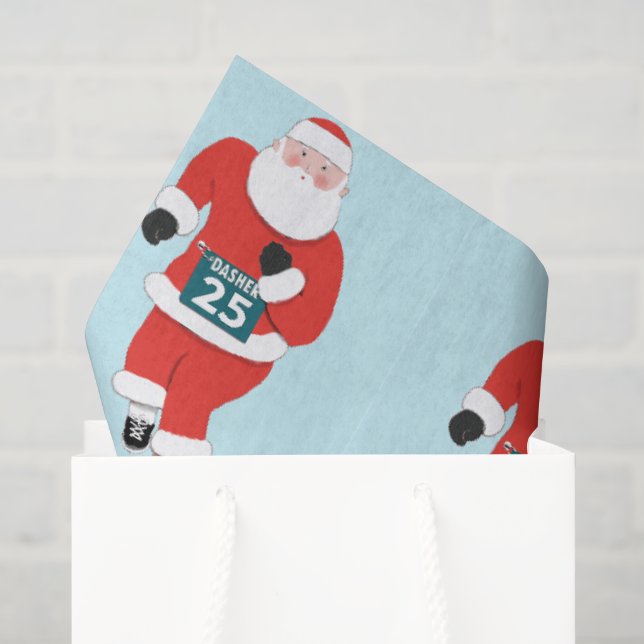 Papier Mousseline Cadeau de Noël de piste et de terrain de course (Sac cadeau)