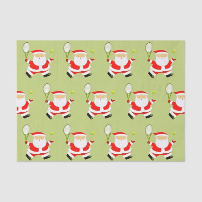 Papier Mousseline Cadeau de Noël de tennis (Recto)
