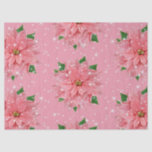 Papier Mousseline Cadeau de Noël fait sur commande de vacances de<br><div class="desc">Papier de soie de soie fait sur commande de cadeau de cadeau de Noël de vacances de poinsettia rose</div>