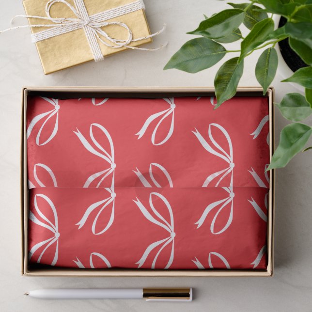 Papier Mousseline Cadeau de Noël Simple Arc (Cadeau)