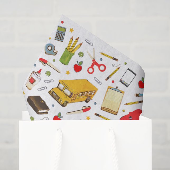 Papier Mousseline Cadeau d'enseignant de l'école (Sac cadeau)