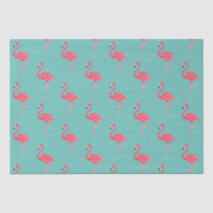 Papier Mousseline Cadeau d'enveloppement de Flamant rose turquoise e