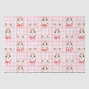 Papier Mousseline Cadeau lapin rose Pastel