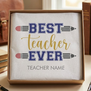 Papier Mousseline Cadeau personnalisé Meilleur Professeur - Cadeau P
