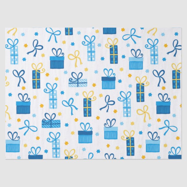 Papier Mousseline Cadeaux de Hanoukka (Recto)