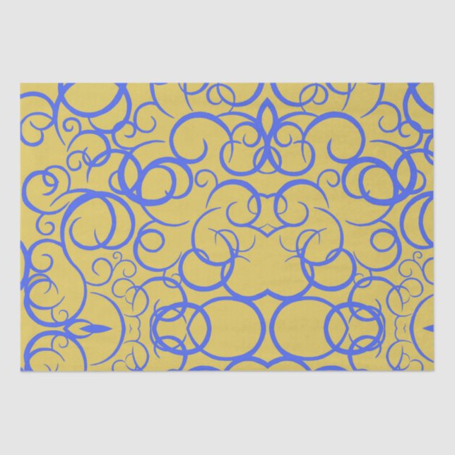 Papier Mousseline Café bleu (Recto)