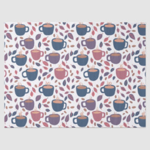 Papier Mousseline Café du matin Cute Motif Pastel Cadeau coloré