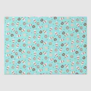 Papier Mousseline Café Frappuccino Motif de beignets