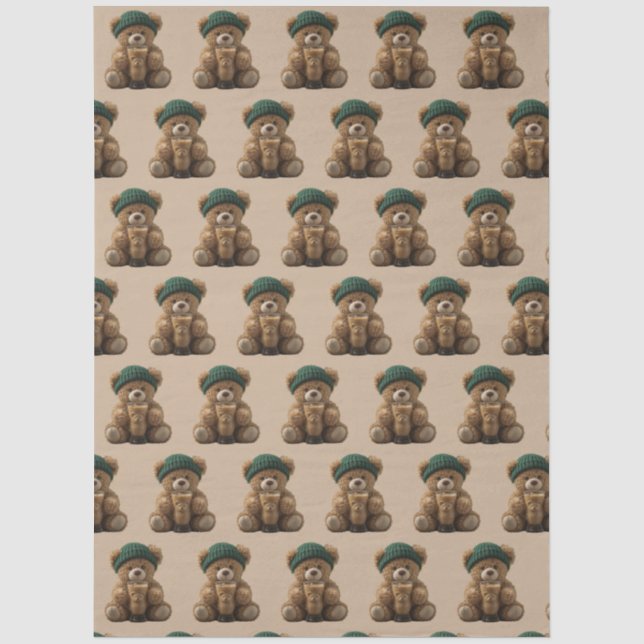 Papier Mousseline Café glacé Teddy Bear  (Recto)