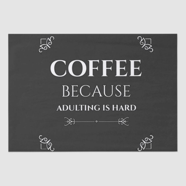 Papier Mousseline Café parce que l'adultère est difficile (Recto)