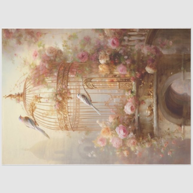 Papier Mousseline Cage d'or (Recto)