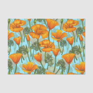 Papier Mousseline California poppy