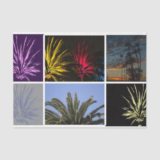 Papier Mousseline Californie Dream Palm Tree Decoupage Photo (Recto)