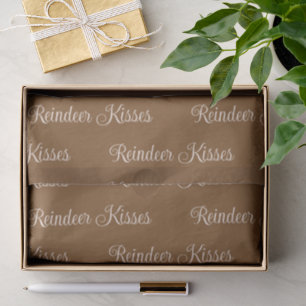 Papier Mousseline Câlins de rennes   Cadeau de Noël au chocolat brun
