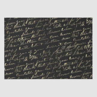 Papier Mousseline calligraphie sur noir