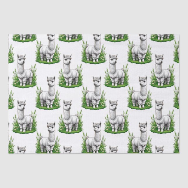 Papier Mousseline Camel llama Alpaca Design Motif (Recto)