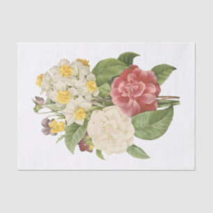 Papier Mousseline Camellia, Narcisse, Pansy